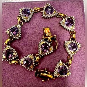 Colour Changing Sapphire Sterling Silver Bracelet